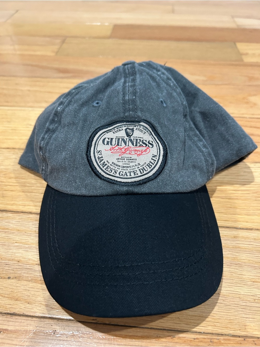 Guinness Two-Tone Baseball Cap in Gray and Black